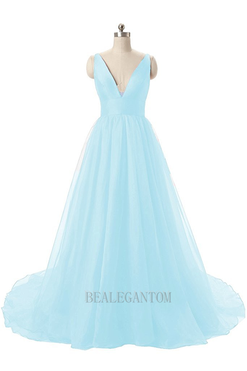 new sexy deep v neck long evening prom dresses floorlength plus size formal party wear gown bm08