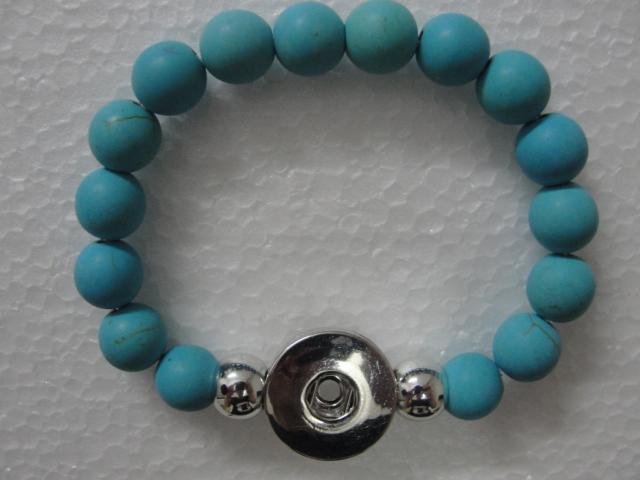 2017 hot sales 20cm NOOSA chunks snap button jewelry turquoise Noosa Bracelet Snap buttons 10pcs/lot Drop shipping