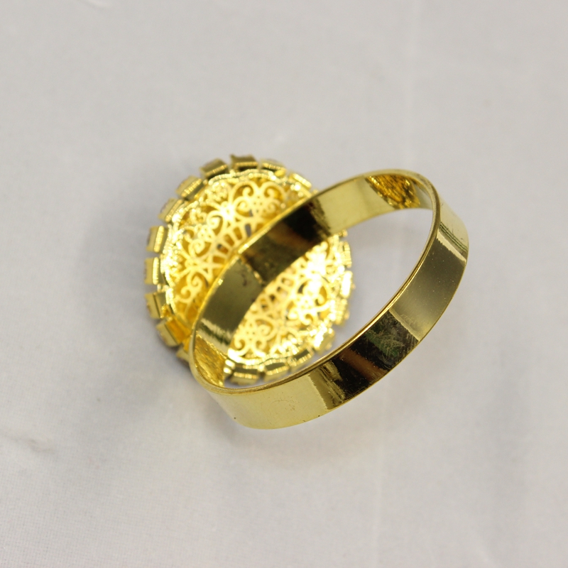 Wholesale- 12 pcs Silver/golden rhinestone Napkin Rings Serviette Holder Wedding napkin