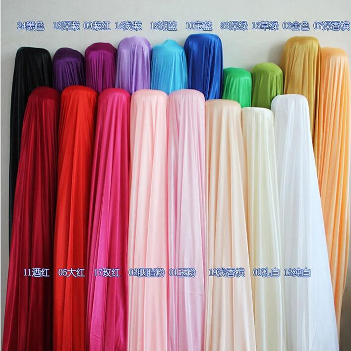 Silk fabric wedding backdrop Width 150CM/59inch Satin Fabric Decoration Solid Color Cloth/Performance Clothing Fabrics Clothing Lining WT017