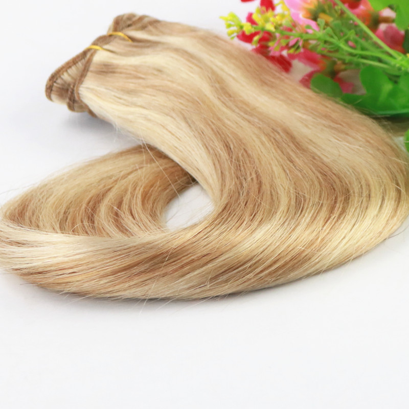 Hot Selling Double Drawn Ombre Remy Brazilian hair 8A Clip In Hair Extension With Piano Color P16/22