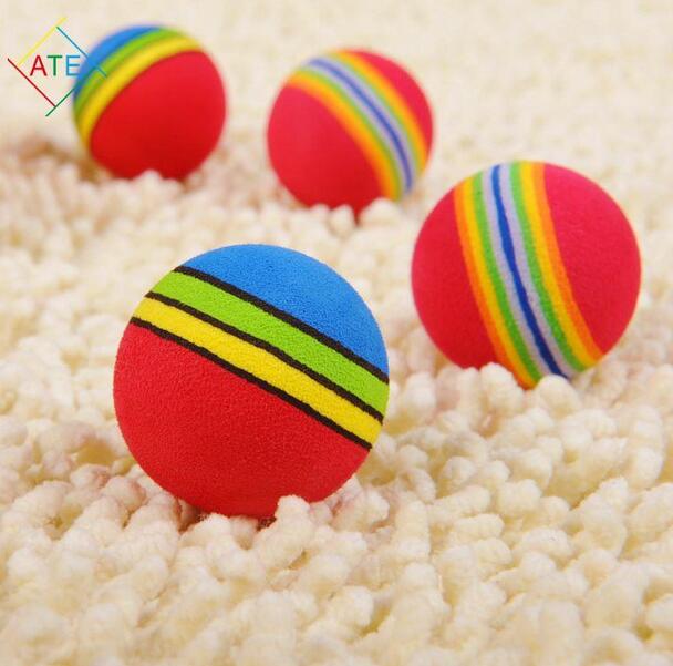 Baby Puppy Dog And Chew Q Rainbow Ball Toys For Cat Pet Products JIA603