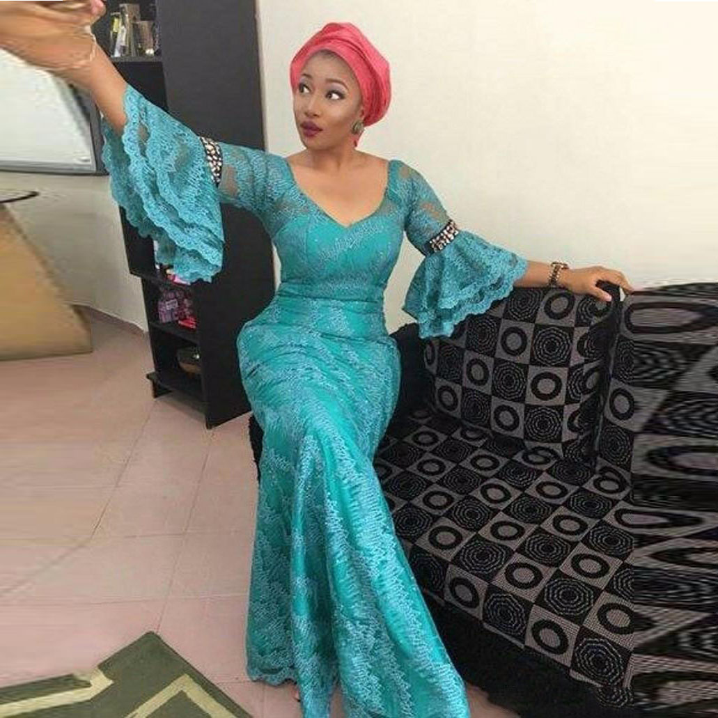 Teal Trumpet Sleeves Prom Dresses Aso Ebi V Neck Mermaid Evening Gowns Saud Arabia Lace Formal Party Dress Custom Made Vestidos, Same as picture
Teal Trumpet Sleeves Prom Dresses Aso Ebi V Neck Mermaid Evening Gowns Saud Arabia Lace Formal Party Dress Custom Made Vestidos, Same as picture