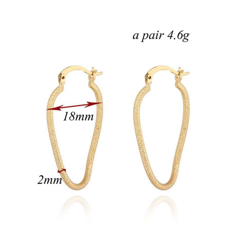 New Comings Simple Fashion 18K Yellow/White/Rose Gold Plated Hoop Huggie Earrings for Girls Women Drop Shipping