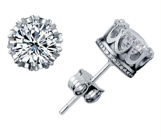 925 Sterling Silver CZ Diamond Crown stud earrings Fashion Jewelry beautiful wedding /engagement gift Gold Silver Crown Earrings
925 Sterling Silver CZ Diamond Crown stud earrings Fashion Jewelry beautiful wedding /engagement gift Gold Silver Crown Earrings