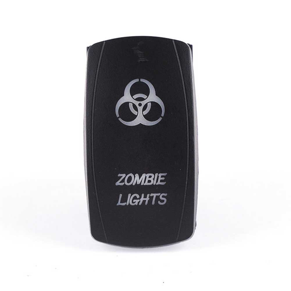 Guaranteed 100% IZTOSS ZOMBIE LIGHTS LED ON-OFF illuminated Rocker SPST Switch Car Van Dash Boat Marine Free Shipping