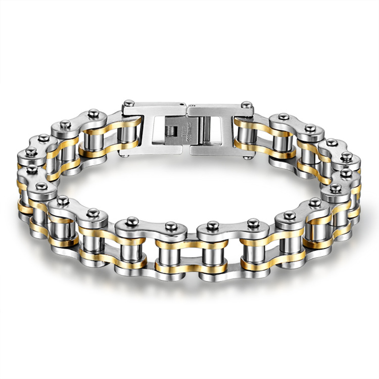 Stainless Steel Men Motor Bicycle Chains Bracelet Motorcycles Wristbands Punk Jewelry Male Biker Brace lace Pulsera 21.5cm*1.3cm 4Color
Stainless Steel Men Motor Bicycle Chains Bracelet Motorcycles Wristbands Punk Jewelry Male Biker Brace lace Pulsera 21.5cm*1.3cm 4Color