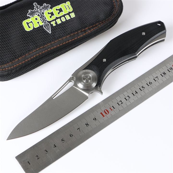 Green thorn Board Black + shirogorov G10 titanium handle D2 blade bearing folding knife, outdoor hunting knife, fruit knife, EDC
Green thorn Board Black + shirogorov G10 titanium handle D2 blade bearing folding knife, outdoor hunting knife, fruit knife, EDC