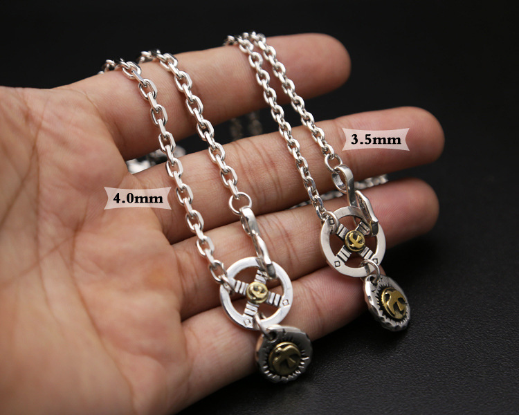 925 sterling silver vintage jewelry pendant necklace for men and women eagle and cross charm pendant Japan style long necklace free shipping