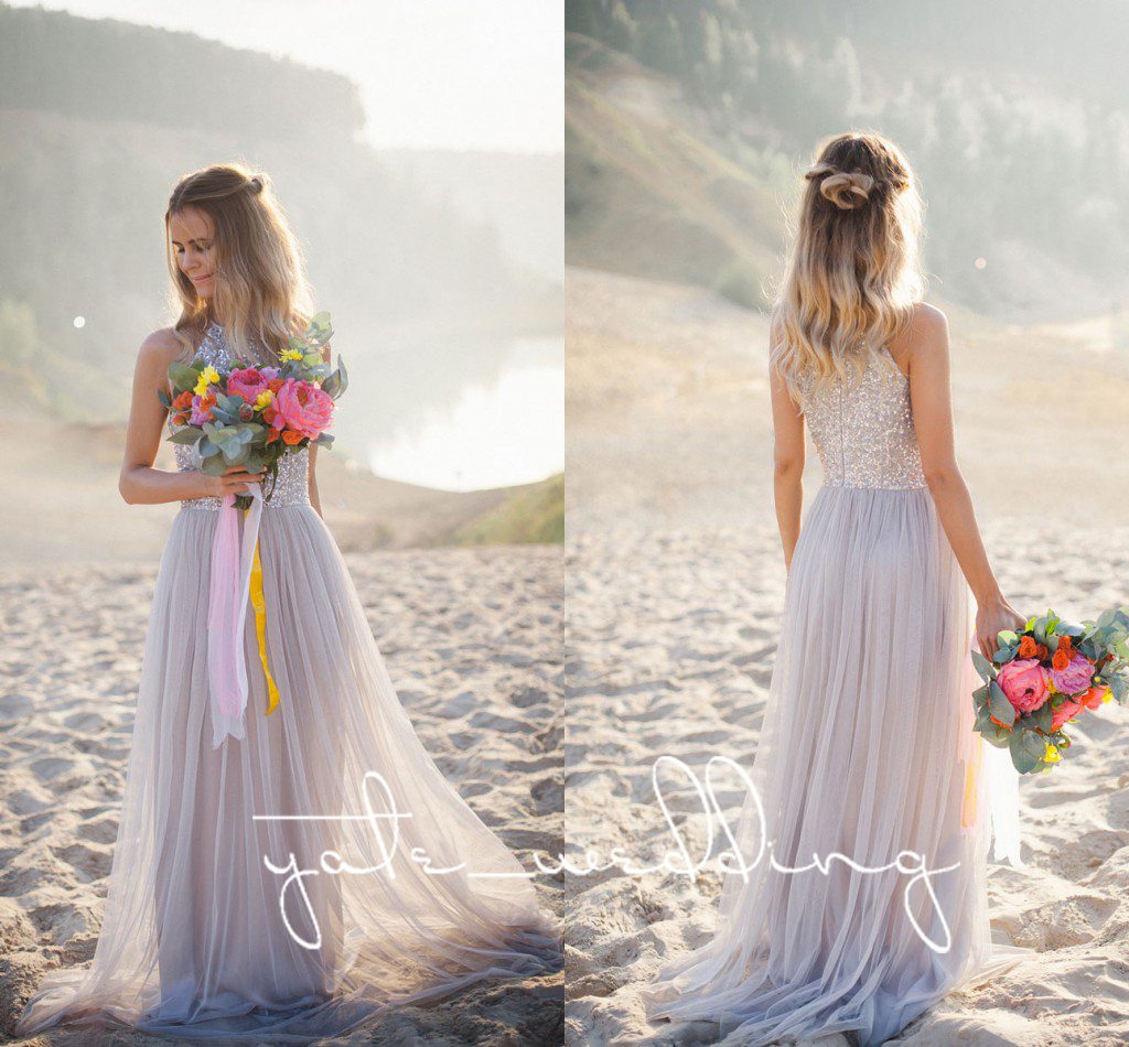 2018 Newest Beach Bridesmaid Dresses Jewel Sequins Tulle Silver Bohemian Wedding Dresses Flowy Maid Of Honor Long Bridesmaid Gowns
2018 Newest Beach Bridesmaid Dresses Jewel Sequins Tulle Silver Bohemian Wedding Dresses Flowy Maid Of Honor Long Bridesmaid Gowns