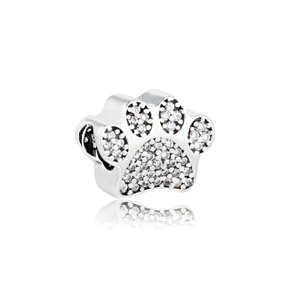 Authentic 925 Sterling Silver Bear Paw Sole Bead Charm With Clear CZ Fit Original Pandora Bracelet Diy Jewelry Making Wholesale
Authentic 925 Sterling Silver Bear Paw Sole Bead Charm With Clear CZ Fit Original Pandora Bracelet Diy Jewelry Making Wholesale