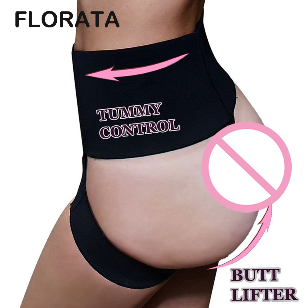 Women's Shapers Wholesale- FLORATA Ladies Women Butt Lifter Shaper Pants Buttocks Enhancer Booty Brief