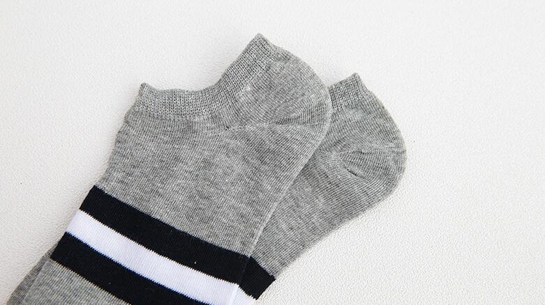Newest arrival Spring and summer striped men's socks ultra-thin breathable low to help cotton stealth men sock NW022