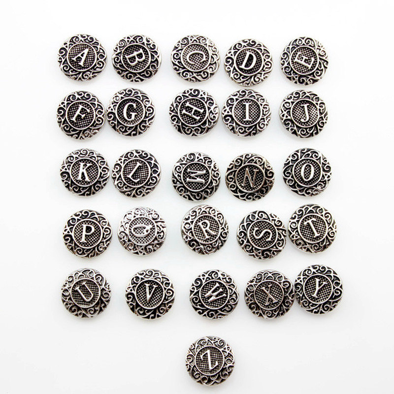 Wholesale 26pcs Lots A to Z English Letters Ginger Snaps Charm Button Fit Noosa Diy Ginger Snap Jewelry, Golden;silver
Wholesale 26pcs Lots A to Z English Letters Ginger Snaps Charm Button Fit Noosa Diy Ginger Snap Jewelry, Golden;silver