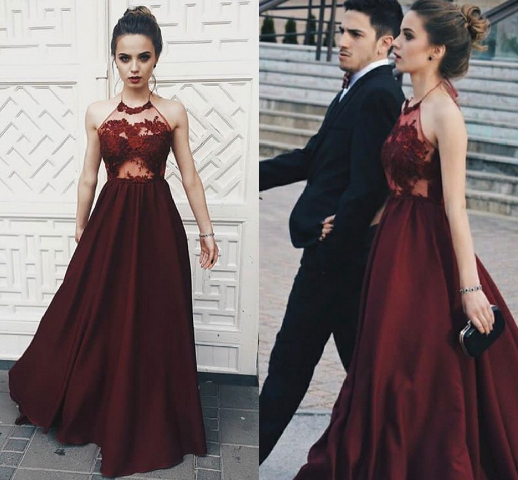 Dark Red Satin Backless Prom Dresses Halter Illusion Lace Summer 2K18 Girls Party Dresses Fast Shipping, Green
Dark Red Satin Backless Prom Dresses Halter Illusion Lace Summer 2K18 Girls Party Dresses Fast Shipping, Green