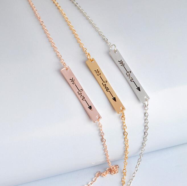 Good A++ Creative style LOVE arrow necklace jewelry WFN400 (with chain) mix order 20 pieces a lot