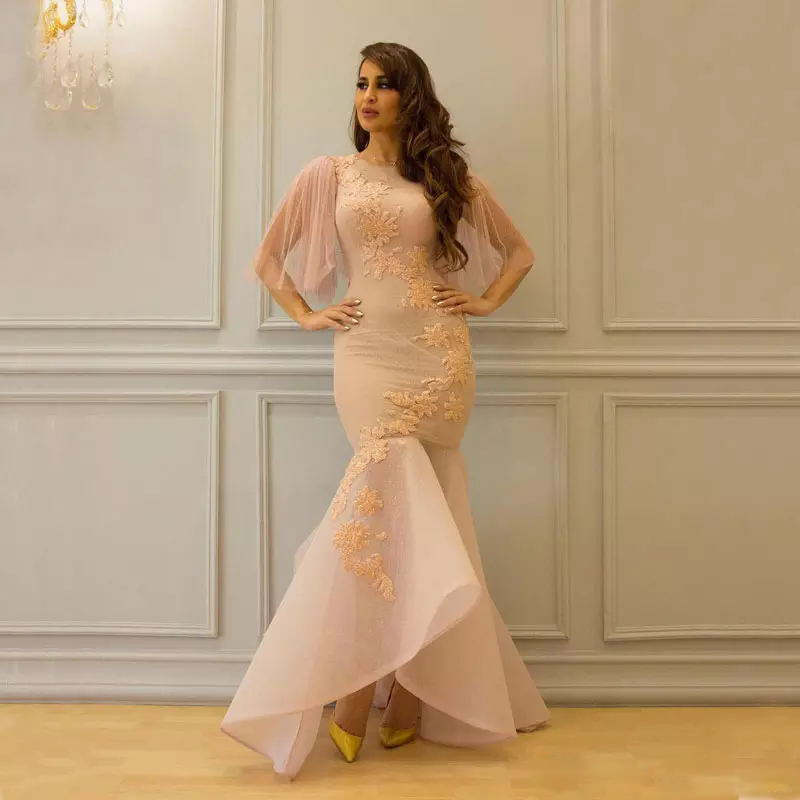 Stylish Mermaid Formal Evening Dresses Jewel Appliques Sheer Half Sleeves Zipper Back Prom Dresses Charming Fashion Long Evening Gowns Cheap, Light yellow
Stylish Mermaid Formal Evening Dresses Jewel Appliques Sheer Half Sleeves Zipper Back Prom Dresses Charming Fashion Long Evening Gowns Cheap, Light yellow