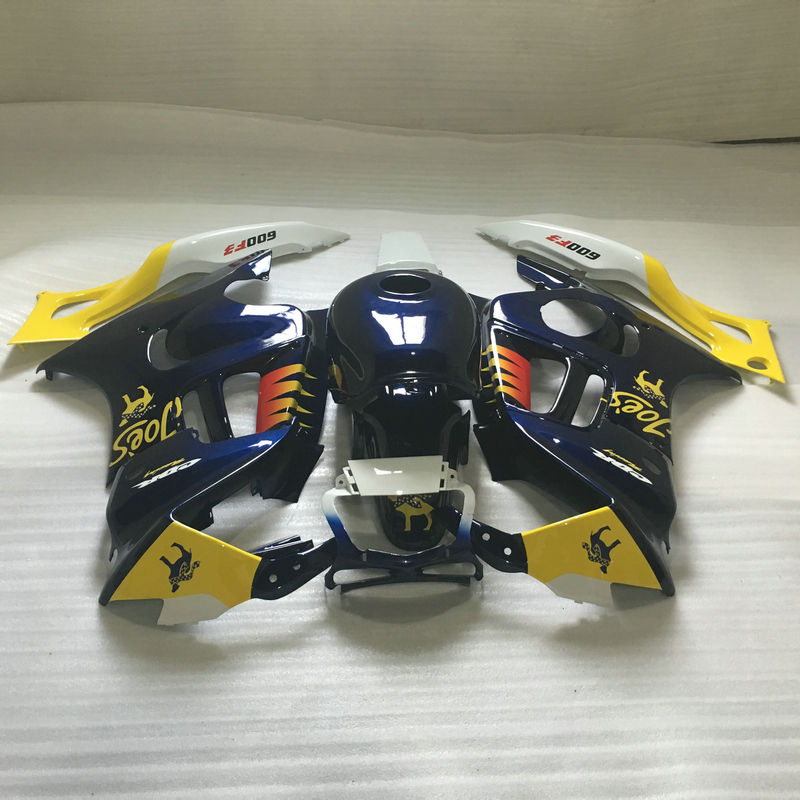 Motorcycle fairing kit for Honda CBR600F3 97 98 deep blue yellow fairings set CBR600 F3 1997 1998 OT08, Same as picture
Motorcycle fairing kit for Honda CBR600F3 97 98 deep blue yellow fairings set CBR600 F3 1997 1998 OT08, Same as picture