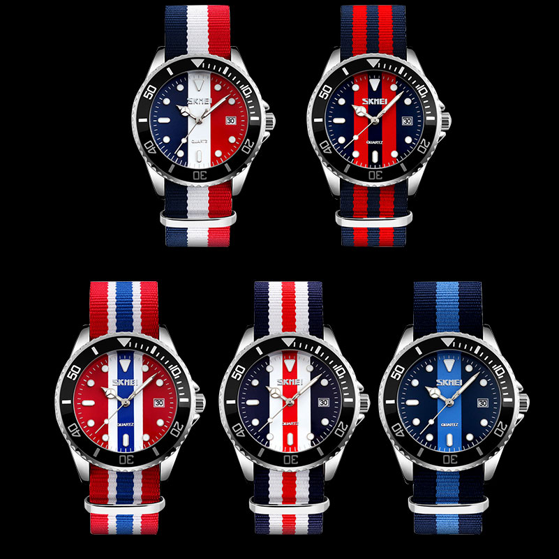SKMEI Brand Men Quartz Watch 30M Waterproof Nylon Strap Fashion Auto Date Watches Hot Male Clock Wristwatches Masculino Relojes 9133, Blue
SKMEI Brand Men Quartz Watch 30M Waterproof Nylon Strap Fashion Auto Date Watches Hot Male Clock Wristwatches Masculino Relojes 9133, Blue