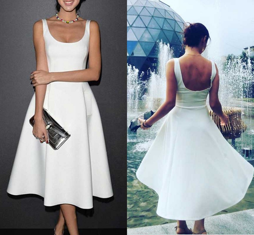 Simple White Satin Prom Dresses Square Sleeveless Ruched Tea Length Backless Homecoming Dresses Evening Party Dresses, Sage
Simple White Satin Prom Dresses Square Sleeveless Ruched Tea Length Backless Homecoming Dresses Evening Party Dresses, Sage