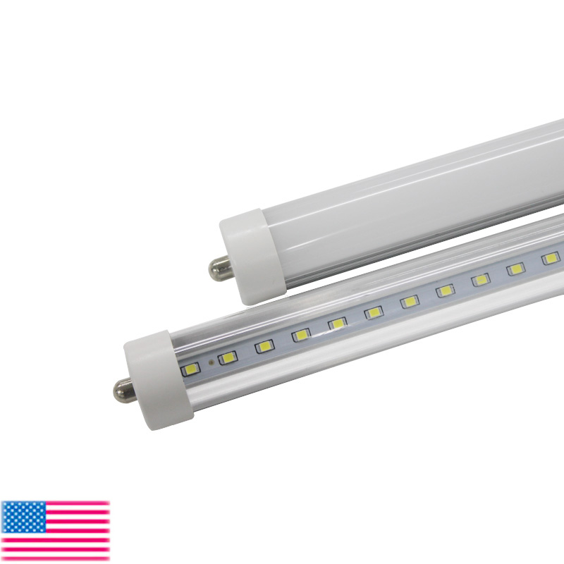 T8 4ft G13 led tube light 8ft single pin led shop lights FA8 led fluorescent light bulbs 22w 45w ac85-265v 28W 6000K 4 Foot garage workshop lighting