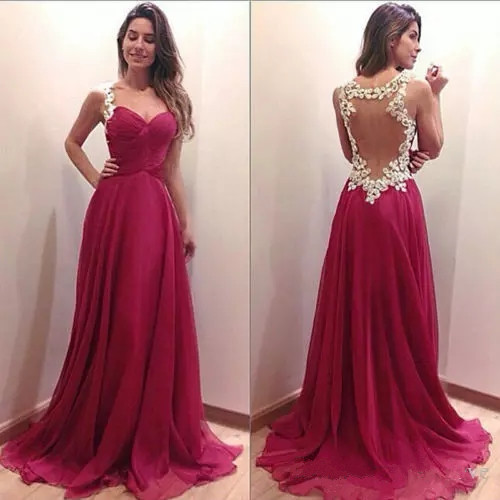 A-line Sweetheart Applique Straps Backless Evening Dress Sweep Floor Chiffon Prom Gown Formal Occasion Wear Custom Made, Nude
A-line Sweetheart Applique Straps Backless Evening Dress Sweep Floor Chiffon Prom Gown Formal Occasion Wear Custom Made, Nude