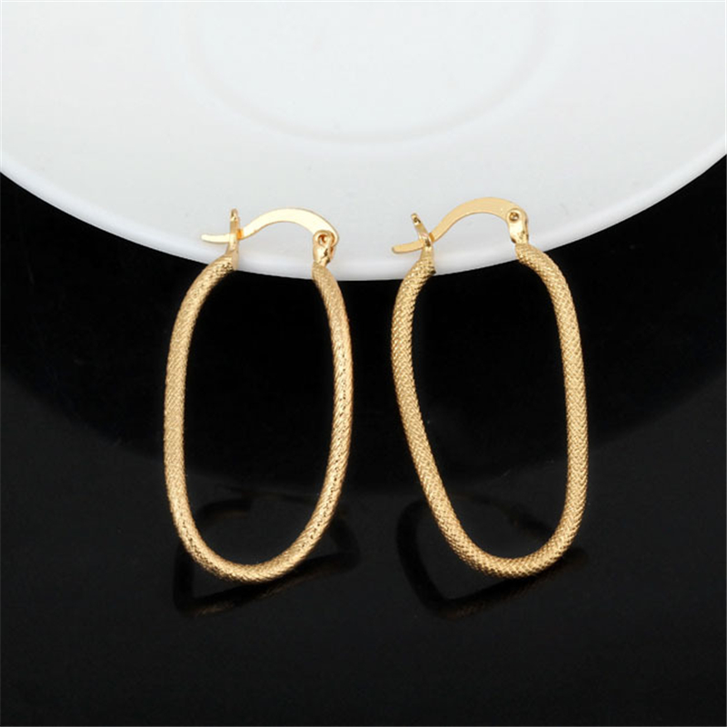 New Comings Simple Fashion 18K Yellow/White/Rose Gold Plated Hoop Huggie Earrings for Girls Women Drop Shipping