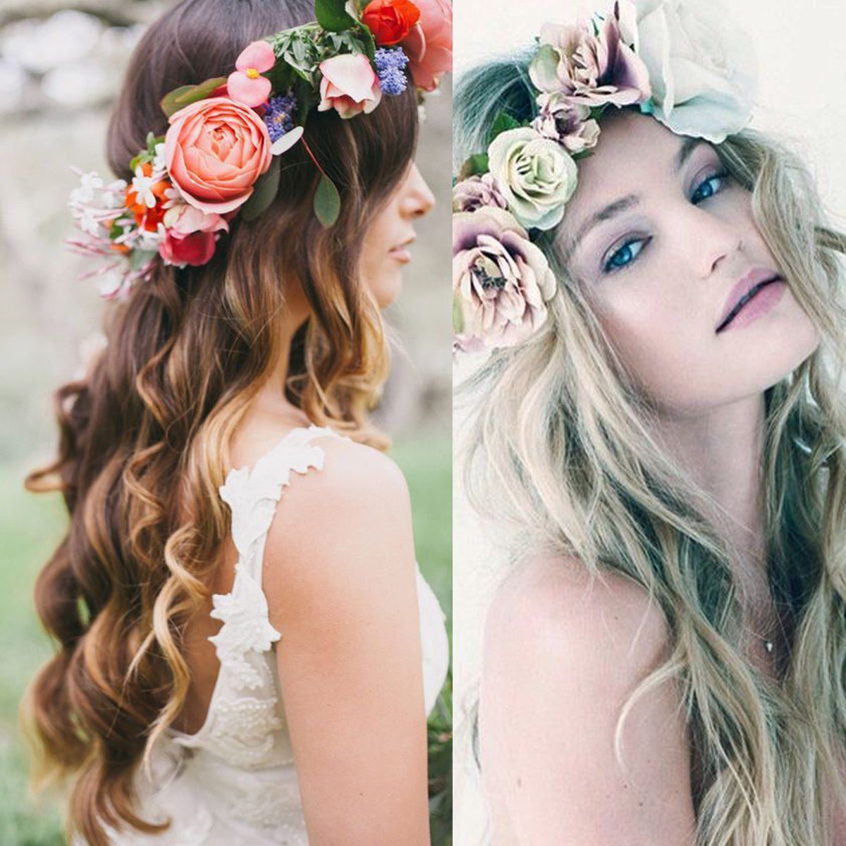 Hair band Boho Flower Crown Festival Headband Wedding Garland Floral Hairband Accessories #R4