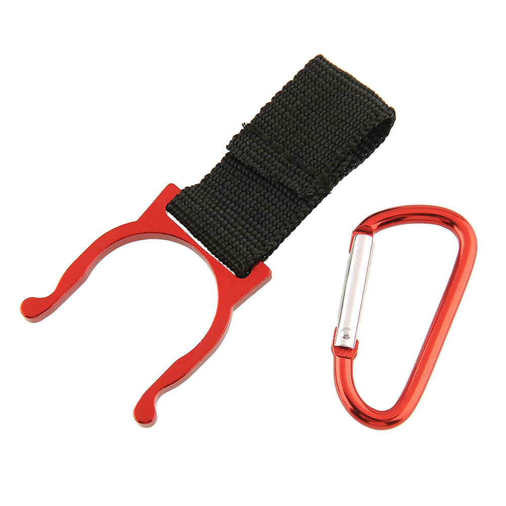 Alloy Water Bottle Carabiner Clip Bottle Holder Buckle Drinkware Handle Camping Snap Hook Clipon for Outdoor Sports