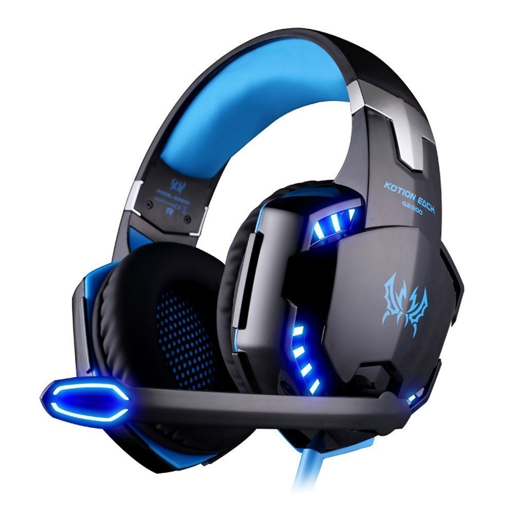 Stereo Gaming Headset for PS4 Xbox, Bass Over-Ear Headphones with Mic, LED Lights and Volume Control for Laptop, PC, Mac, iPad, Smartphones
Stereo Gaming Headset for PS4 Xbox, Bass Over-Ear Headphones with Mic, LED Lights and Volume Control for Laptop, PC, Mac, iPad, Smartphones
