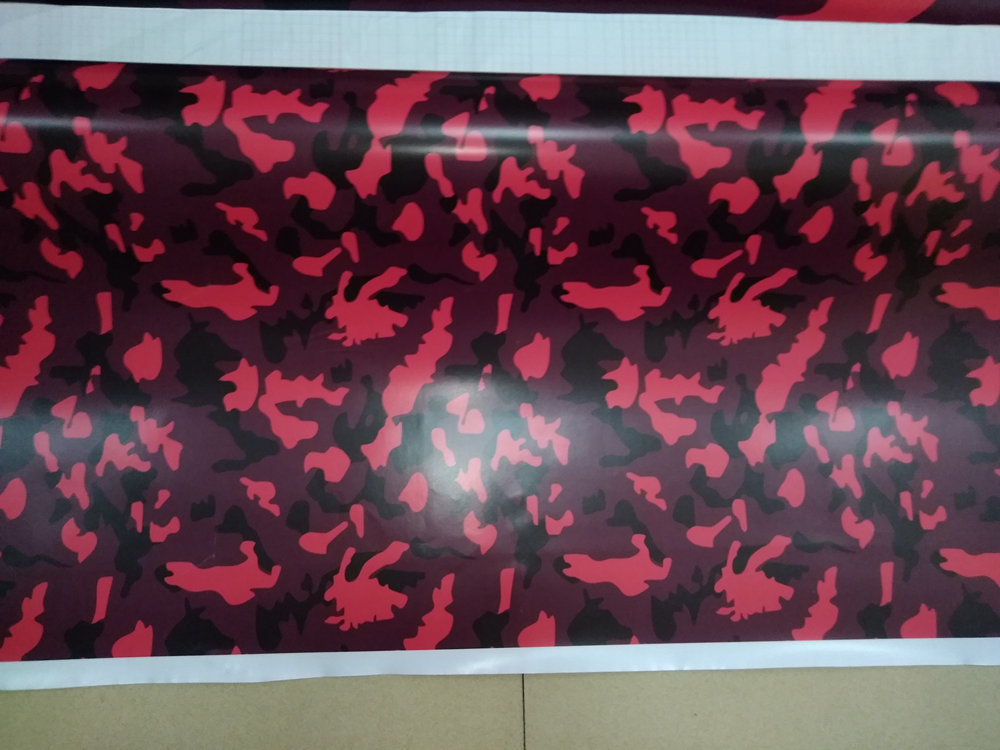 Small Red Large Camo Vinyl For Car Wrap With Air Release Gloss / Matt Camouflage Stickers Film Truck Printed self adhesive 1.52X30M (5x98ft)