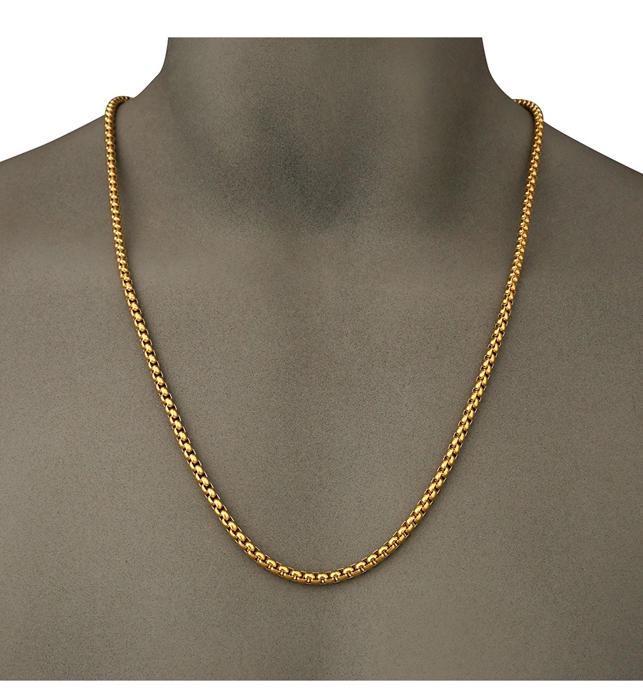 Necklaces Chains Christmas Men Stainless Steel Round Box Necklace 70cm Long 3.8mm Width Men Women Unisex Gold Chain Jewelry
Necklaces Chains Christmas Men Stainless Steel Round Box Necklace 70cm Long 3.8mm Width Men Women Unisex Gold Chain Jewelry