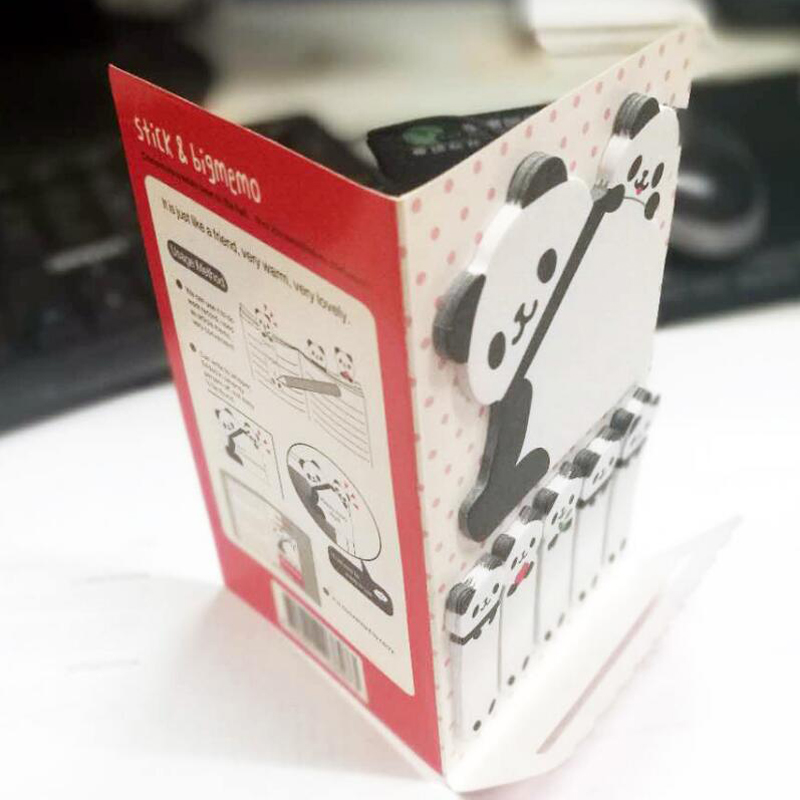 New 10 Sets/Lot Creative Sticker Mini Panda Shape Animal Sticky Notes Memo Pad Kid Children Gifts School Office Stationery Supplies