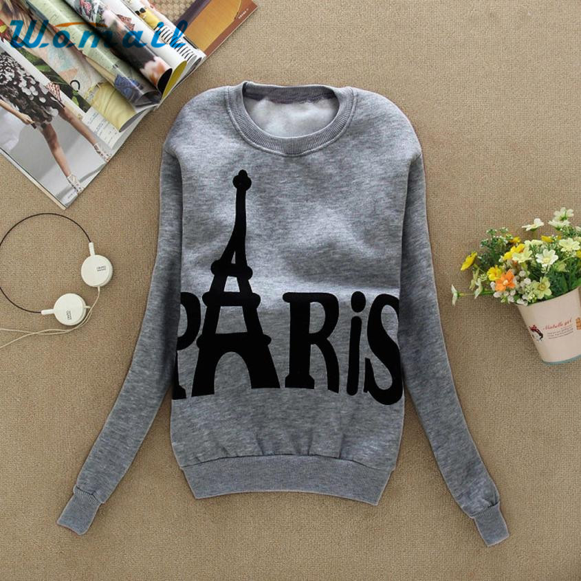 Wholesale- CharmDemon Hot Sale Women Long Sleeve Printed Pullover Sweatshirts st12