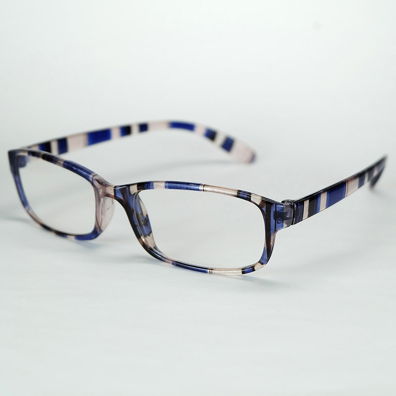TheCheap Comfortable Reading Glasses Simple Colorful Stripe Plastic Frame With Power Lenses Hyperopia Eyeglasses 7 Colors Mixed Wholesale