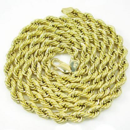 24" Inch 5mm 9 Grams Mens Ladies 10k Yellow Gold Rope Hip Hop Chain Necklace, Silver
24" Inch 5mm 9 Grams Mens Ladies 10k Yellow Gold Rope Hip Hop Chain Necklace, Silver