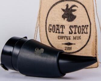 Wholesale- Free shipping Goat Horns Stainless Steel Mug Coffee Cup Insulation Vacuum Flask Couple Traveling Cup 2017