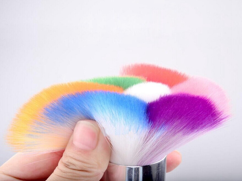 Colorful Nail Dust Brushes Acrylic & UV Nail Gel Powder Nail Art Dust Remover Brush Cleaner Rhinestones Makeup Foundation Tool