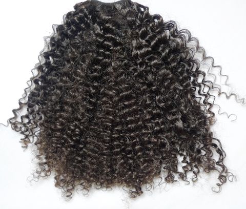 Brazilian kinky curly Human Hair Ponytail for black women Drawstring Ponytail Human Hair Available Clip in Pony Tail hair extensions