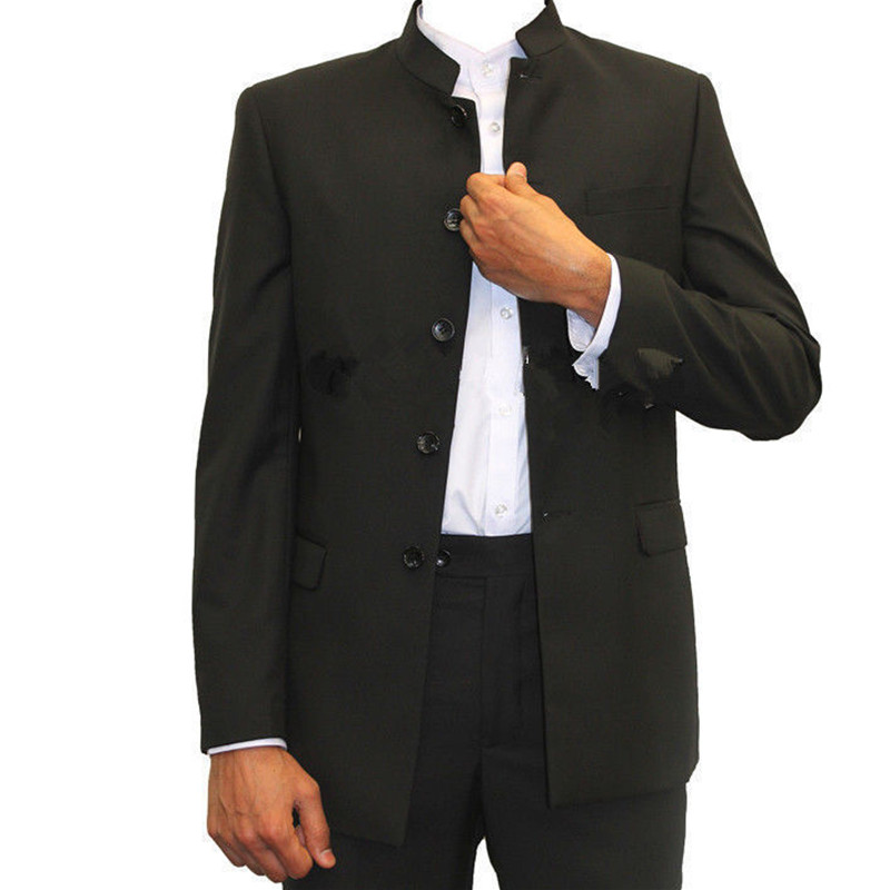 mens suits blazers new piece mao suit chinese tunic slim fit casual style formal busines wedding suit, Black
mens suits blazers new piece mao suit chinese tunic slim fit casual style formal busines wedding suit, Black