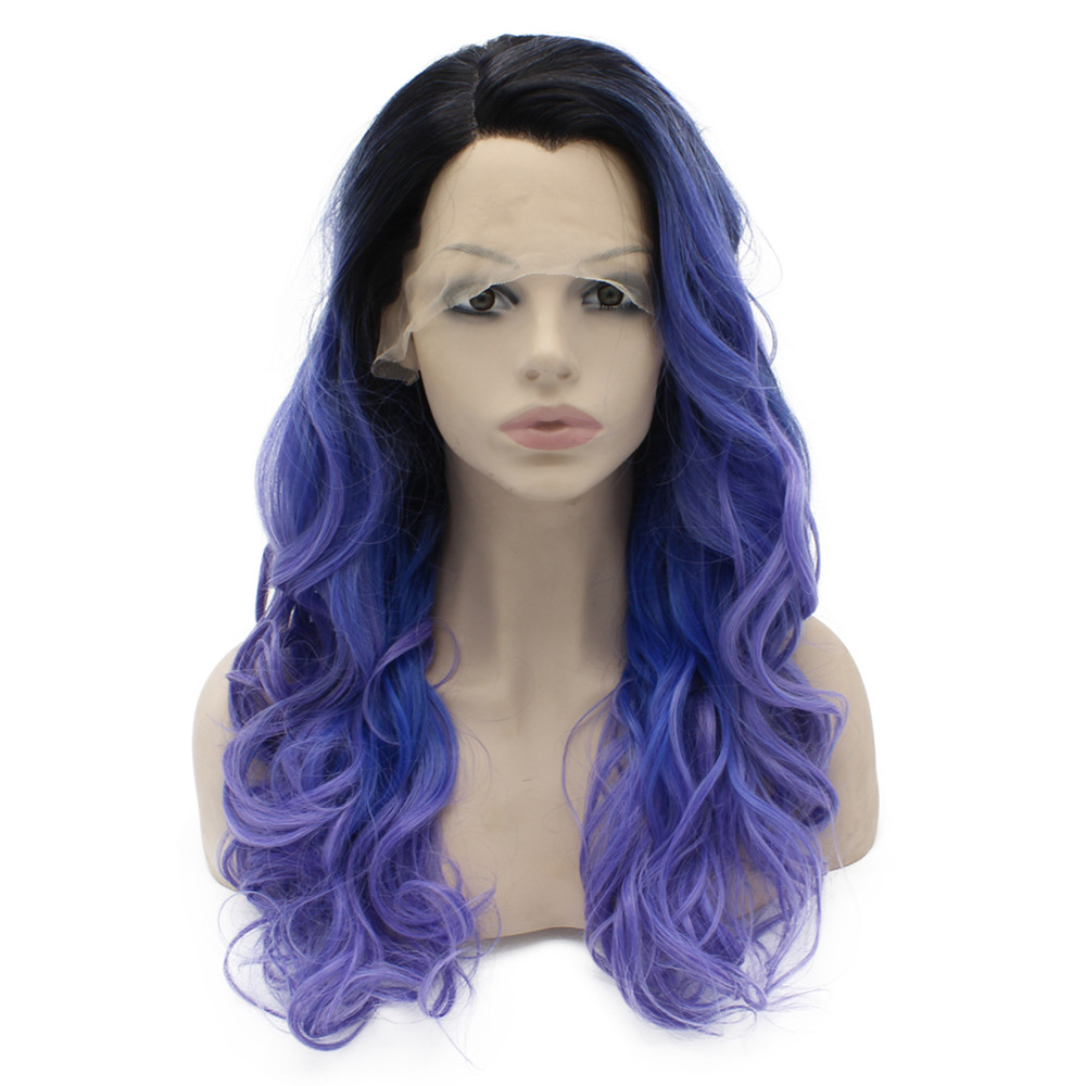 Long Wavy Dark Root Ombre Violet Purple Blue Tone Lace Front Wig Natural, Ombre color
Long Wavy Dark Root Ombre Violet Purple Blue Tone Lace Front Wig Natural, Ombre color
