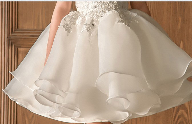 2017 Holidays Flower Girls Dress White Lace Clothes With Advanced Appliques Toddler Clothing For Girls Clothing Kids Dress For Wedding