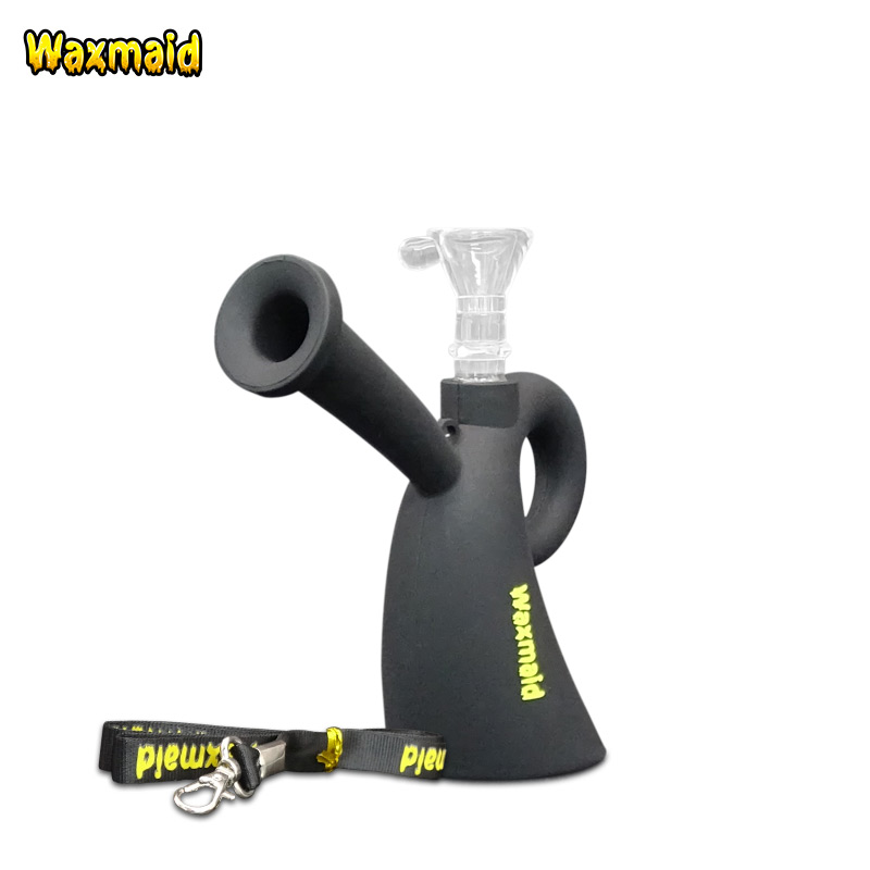 New Silicone Water Pipe Glass Bong 5 inch Waxmaid Miss silicone bongs with glass bowls and lanyard for dry herb shisha 11 colors
New Silicone Water Pipe Glass Bong 5 inch Waxmaid Miss silicone bongs with glass bowls and lanyard for dry herb shisha 11 colors