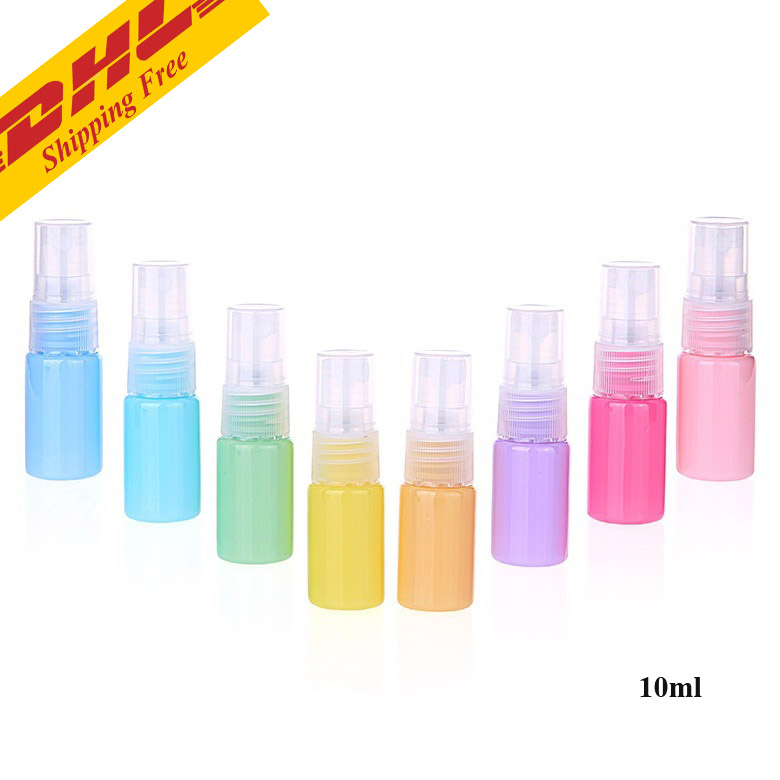 DHL FREE 10ml Macarons Color Travel Transparent Plastic Spray Bottle Atomizer Small Mini Empty Pump Refillable Bottle for skin care items
DHL FREE 10ml Macarons Color Travel Transparent Plastic Spray Bottle Atomizer Small Mini Empty Pump Refillable Bottle for skin care items