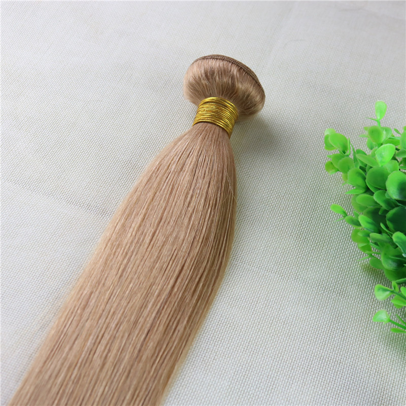 27 Strawberry Blonde Hair Weaves Brazilian Straight Human Hair Extensions Remy Hair Bundles 100gram Per Piece