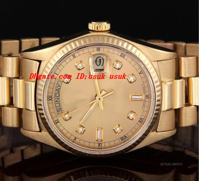 Luxury Watches Fashion Watches 18K Yellow Gold Stainless Steel Bracelet 18038 Automatic Mechanical Men's Watch Wristwatch
Luxury Watches Fashion Watches 18K Yellow Gold Stainless Steel Bracelet 18038 Automatic Mechanical Men's Watch Wristwatch