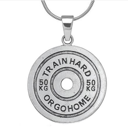 10pcs/lot Disc 50KG BBMAN BARBELL Weight Fitness Zinc Alloy Plated Snake Chain Necklace For Handmade Jewelry, Silver
10pcs/lot Disc 50KG BBMAN BARBELL Weight Fitness Zinc Alloy Plated Snake Chain Necklace For Handmade Jewelry, Silver