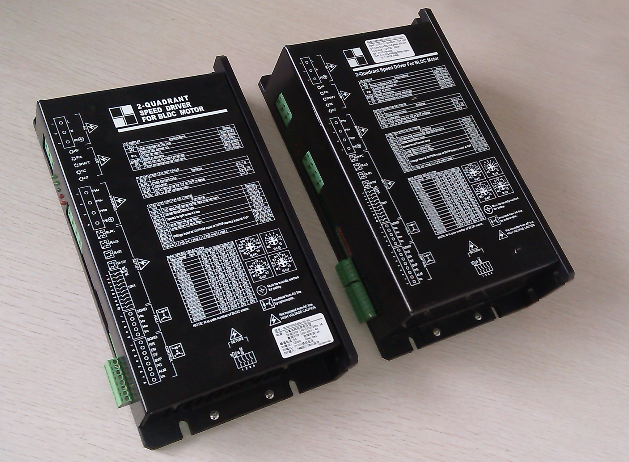 High Voltage 2-Quadrant BLDC motor driver, 110VAC,220VAC or 60-385VDC, max power can be 3700W,
High Voltage 2-Quadrant BLDC motor driver, 110VAC,220VAC or 60-385VDC, max power can be 3700W,