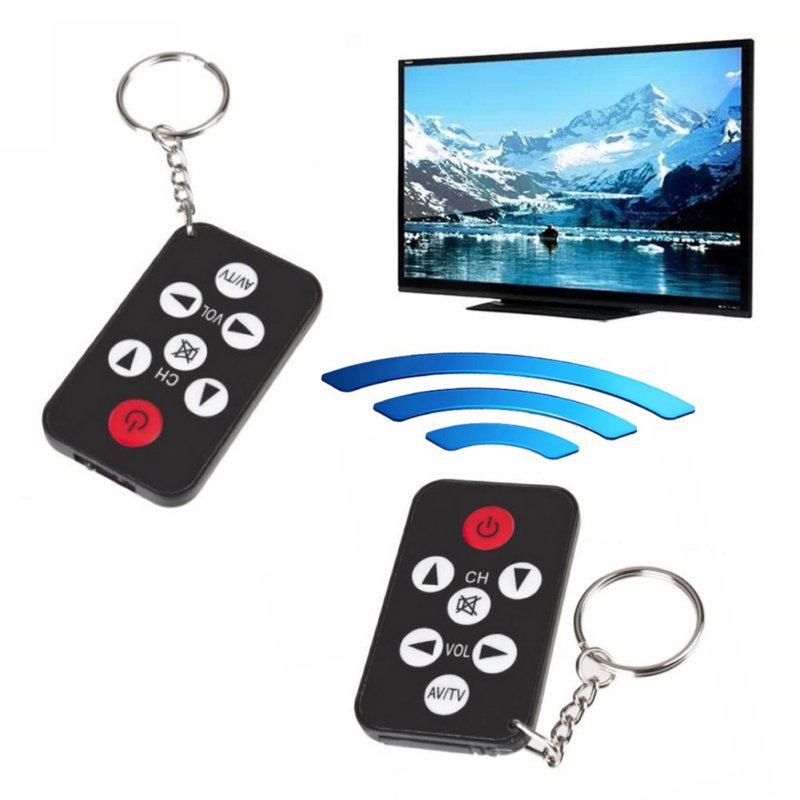 Black Mini Universal Infrared IR TV Remote Control Controller 7 Keys Button Keychain Key Ring Wireless Smart Remote Controller
Black Mini Universal Infrared IR TV Remote Control Controller 7 Keys Button Keychain Key Ring Wireless Smart Remote Controller