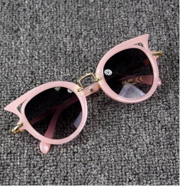 Fast ship Uv400 Vintage Kids Sunglasses Cat Eye Girls Children Sun glasses High Quality Glasses Brand Z260305